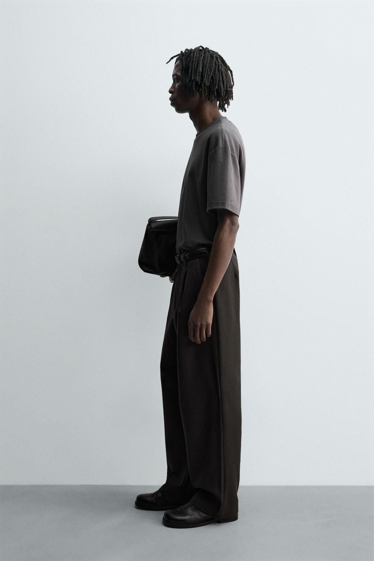 자라 릴랙스핏 테크니컬 반팔 티셔츠 5584/471 ANTHRACITE GREY - 상세 이미지 5