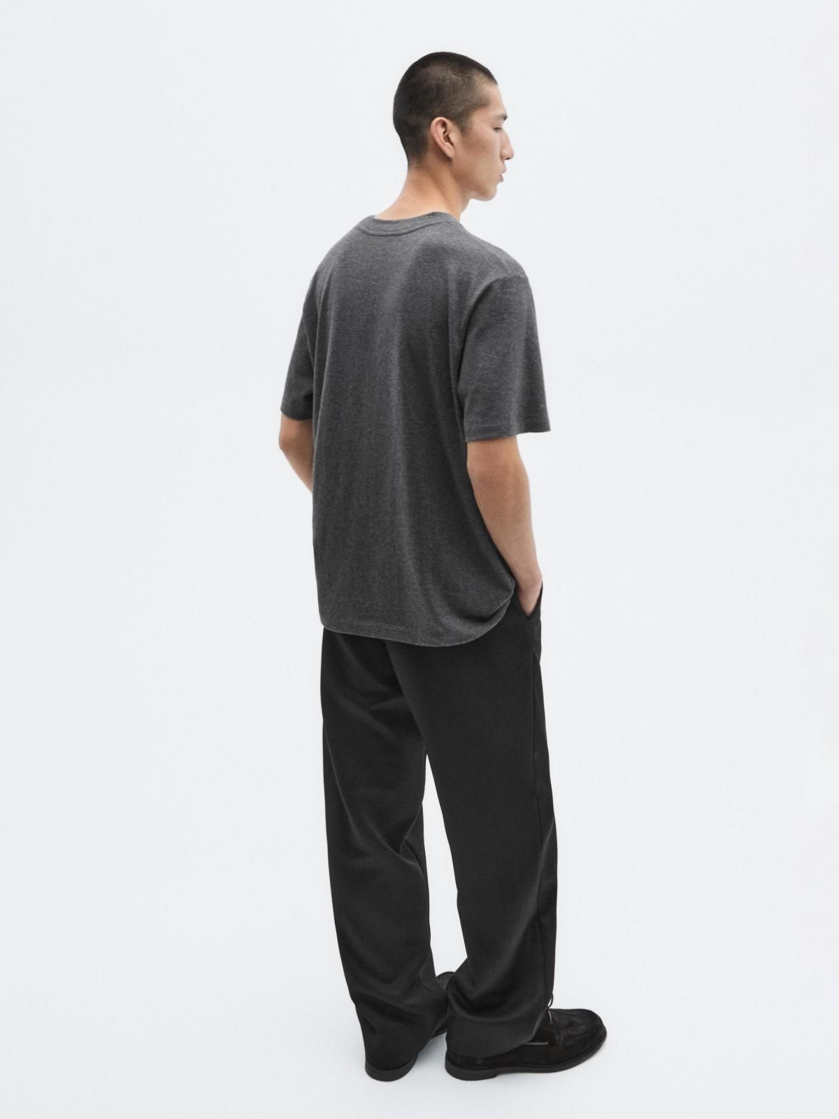 마시모두띠 한정판 코튼 혼방 크루넥 반팔 티셔츠 0523/880 GREY MARL - 상세 이미지 4