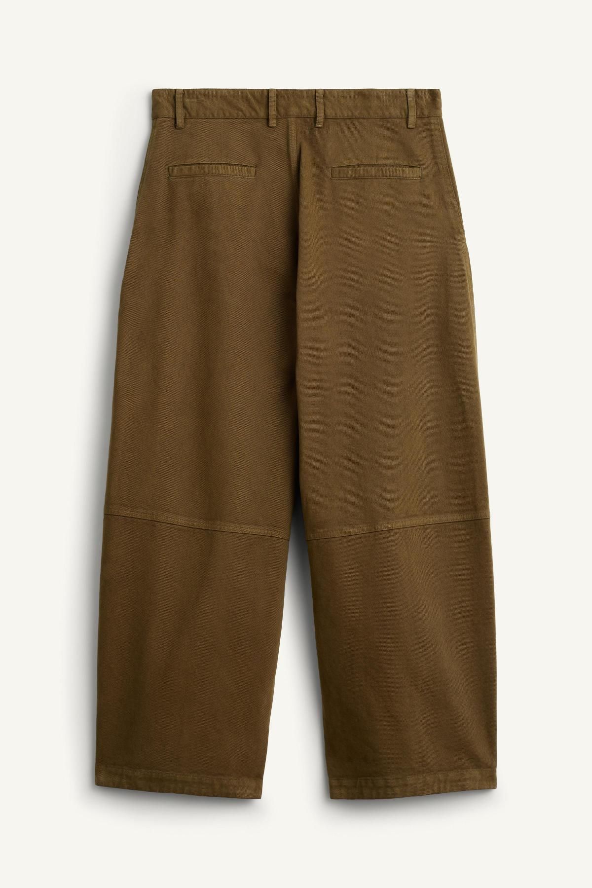 자라 와이드 벌룬핏 코튼 배기 팬츠 6351/325 KHAKI - 상세 이미지 5