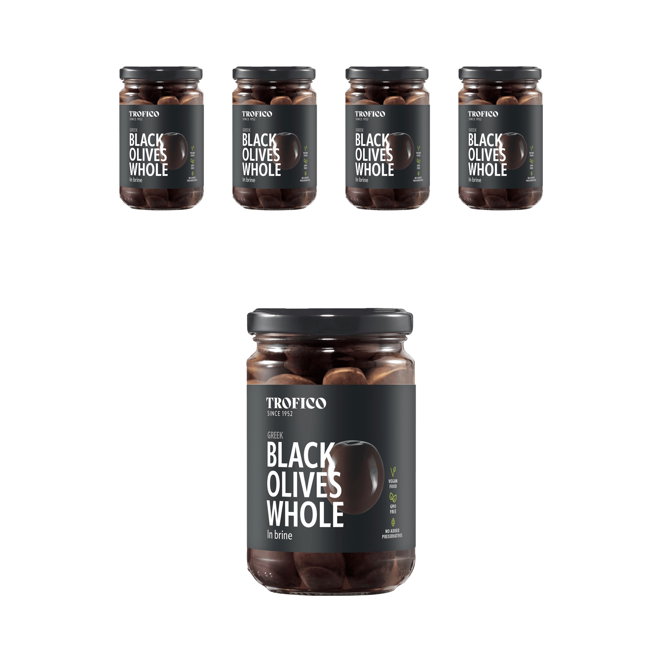 트로피코 그리스 저염 칼라마타 블랙 올리브 절임 홀 495g, 5개 - 상품 이미지