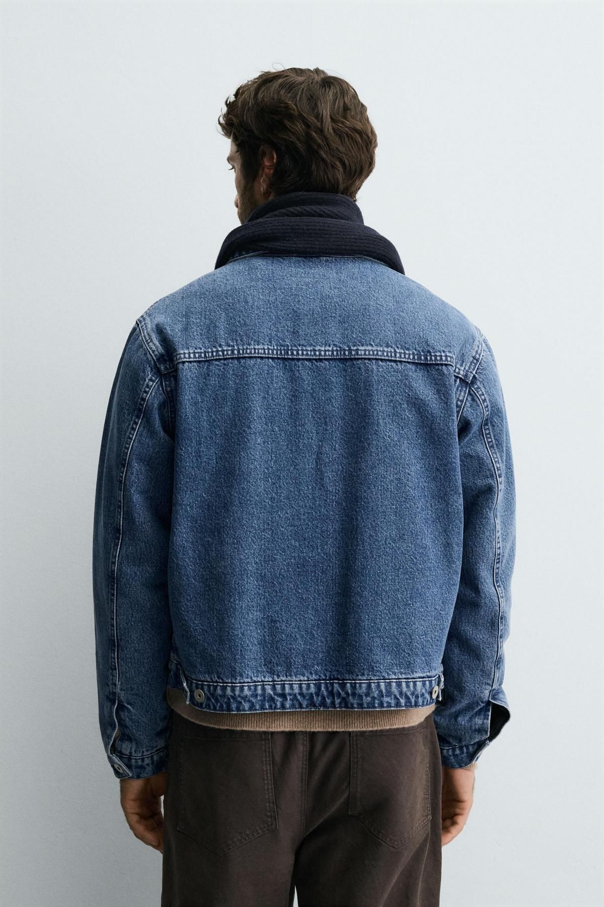 자라 테크니컬 크롭 데님 오버셔츠 4470/370 MID-BLUE - 상세 이미지 4