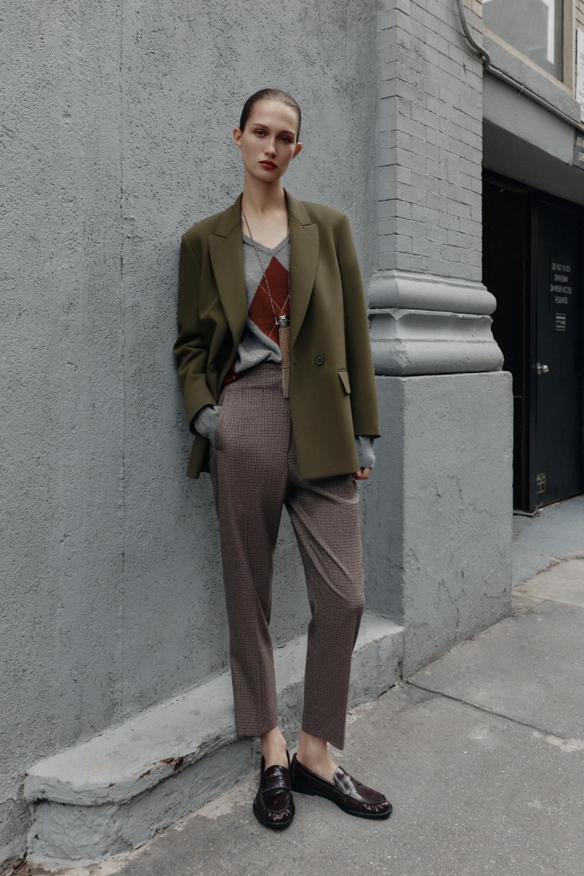 자라 오버사이즈 더블브레스트 블레이저 2753/122 KHAKI - 상세 이미지 5