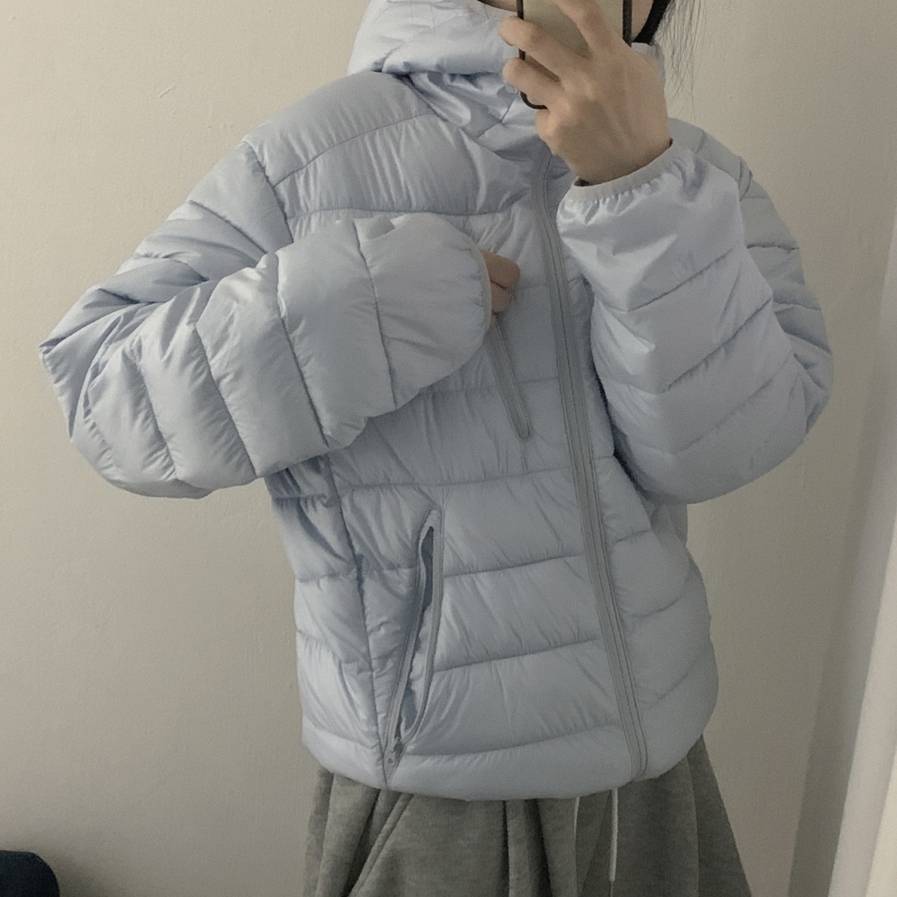 (M-XL) 후디드 경량 패딩 점퍼 - 상세 이미지 4