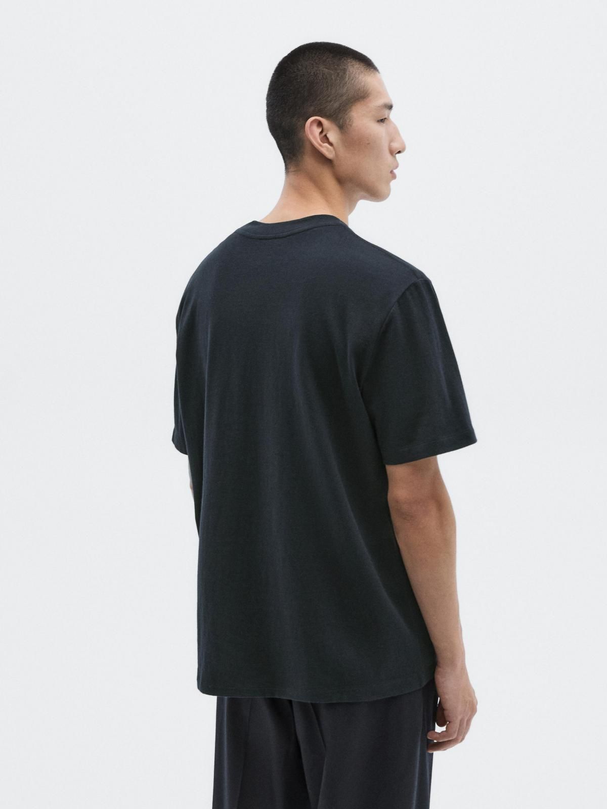 마시모두띠 코튼 블렌드 반팔 티셔츠 네이비 0523/880 NAVY BLUE - 상세 이미지 5