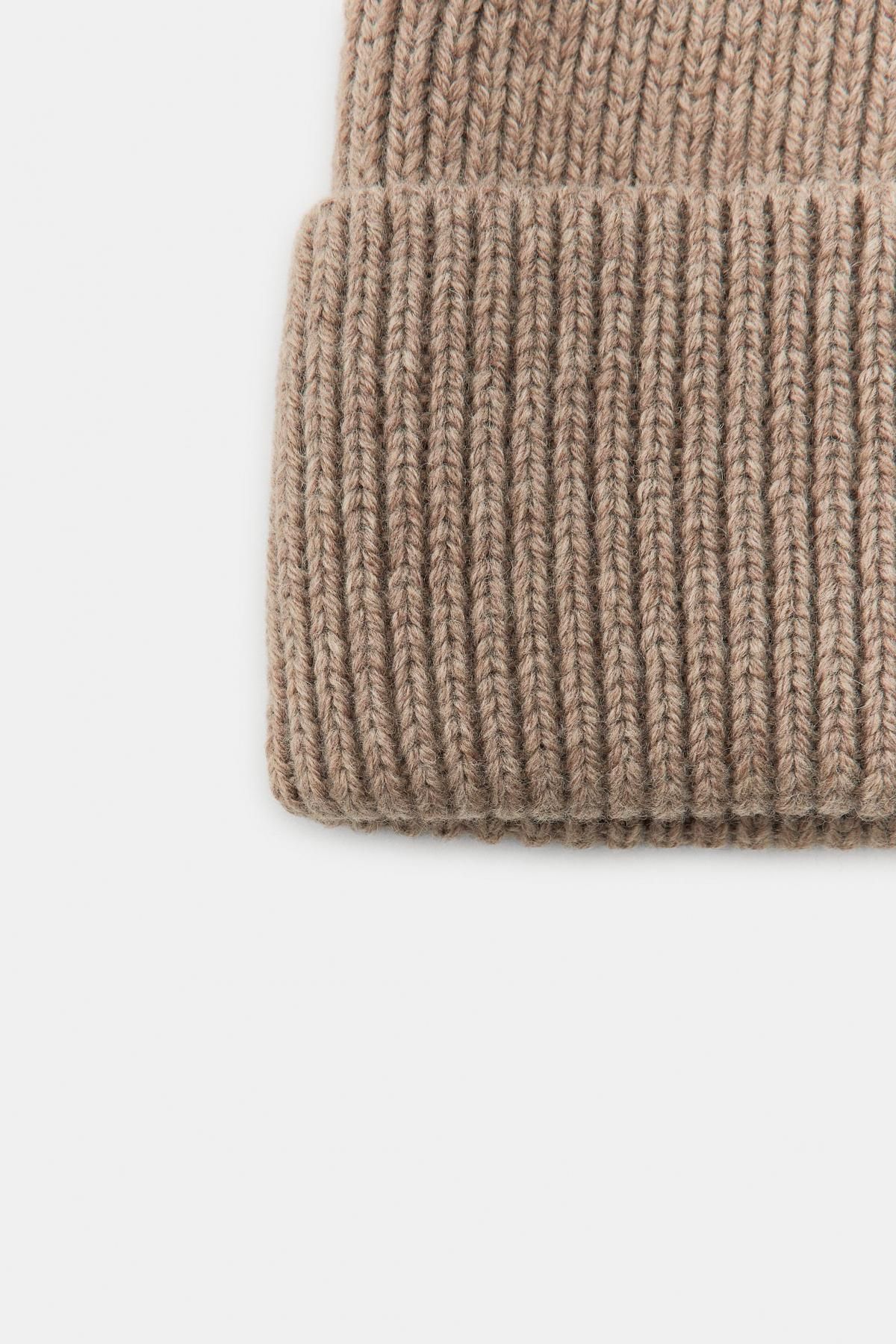 자라 베이직 골지 턴업 비니 3739/256 BEIGE - 상세 이미지 2