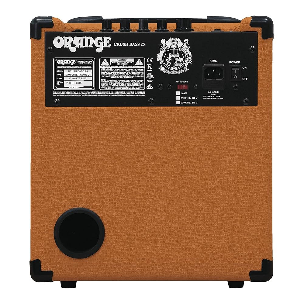 오렌지 크러쉬 베이스 25 25W 8인치 기타 앰프 및 스피커 콤보, - 상세 이미지 3