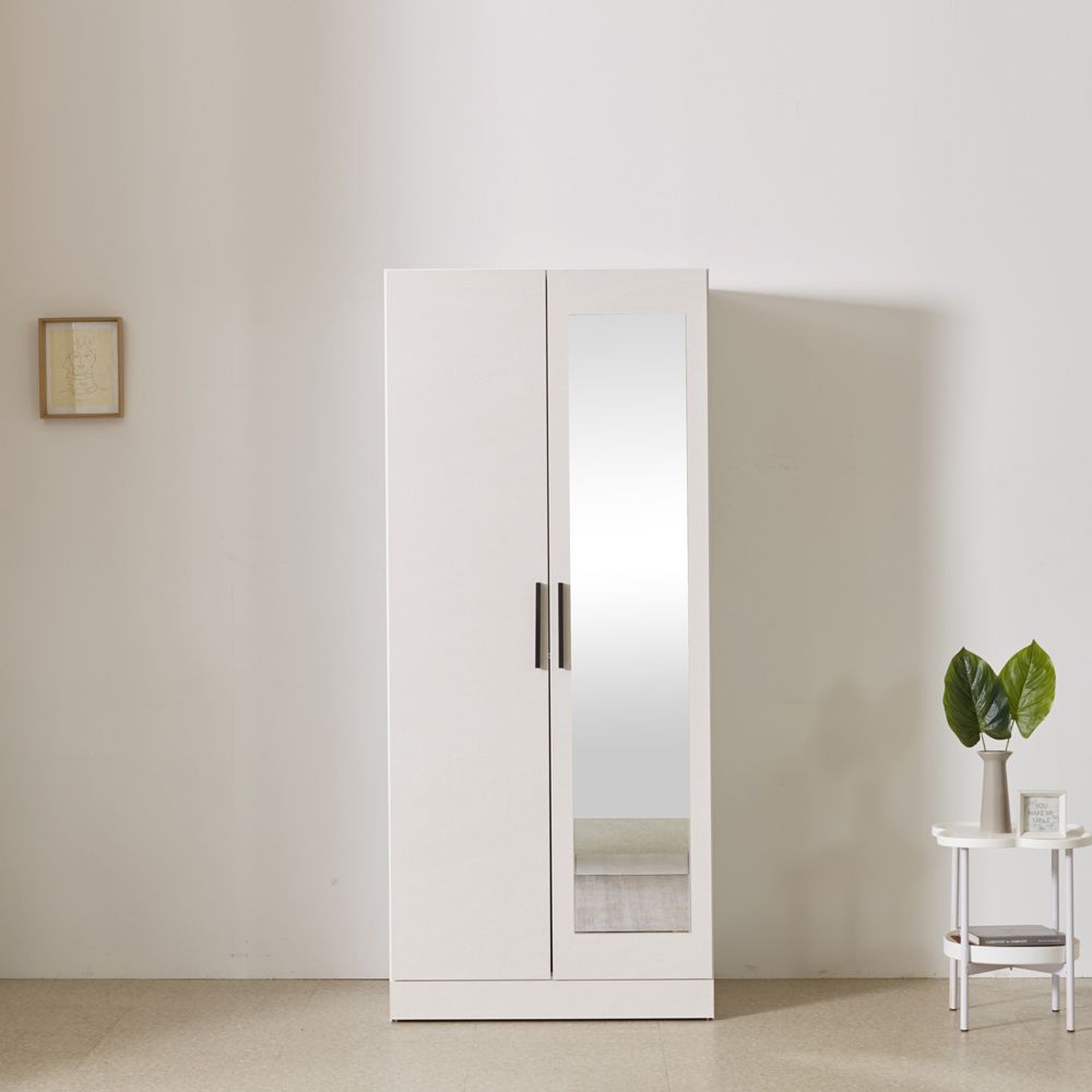 가구의서 거울도어 이불 옷장 810x570x1880mm - 메인 이미지