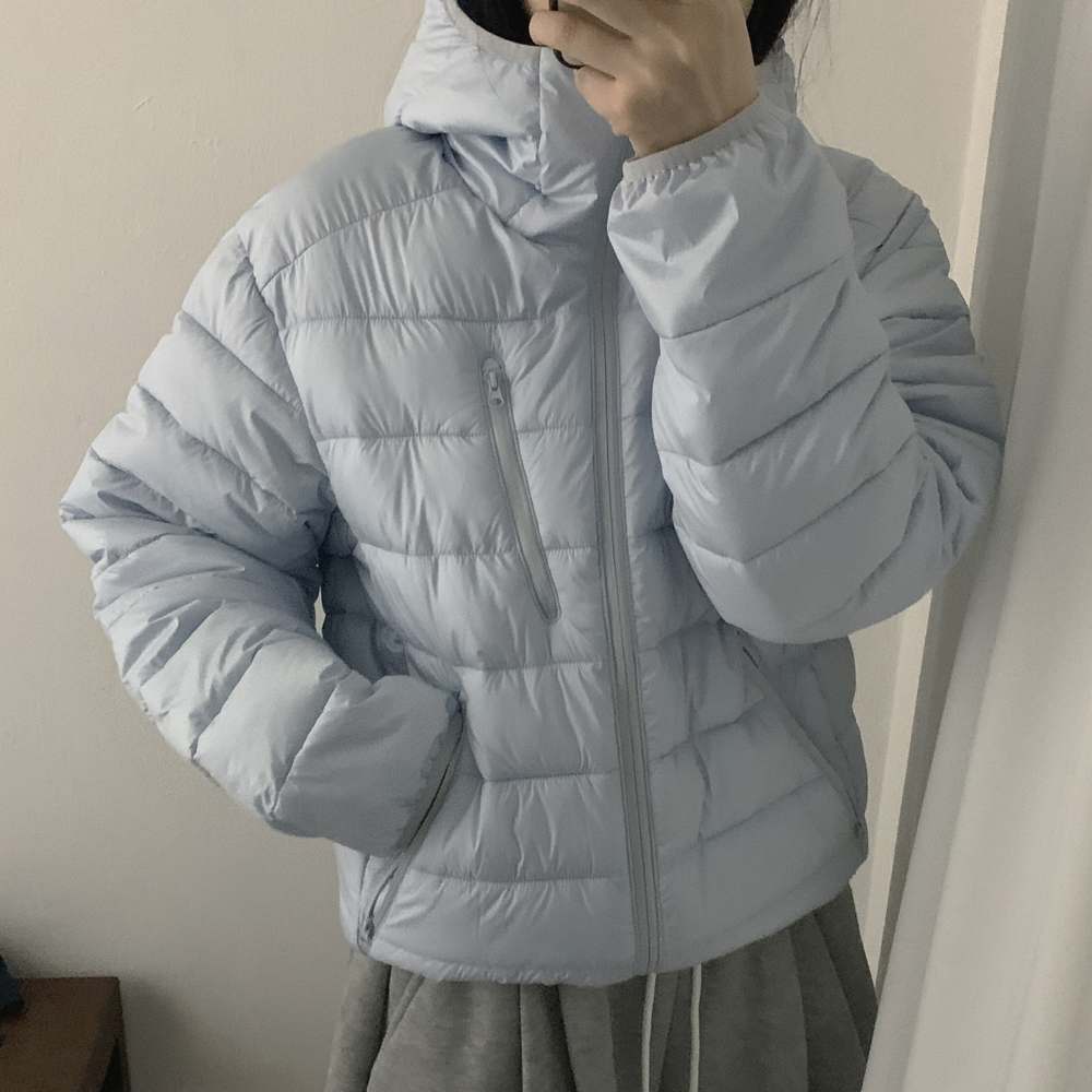 (M-XL) 후디드 경량 패딩 점퍼 - 상세 이미지 3
