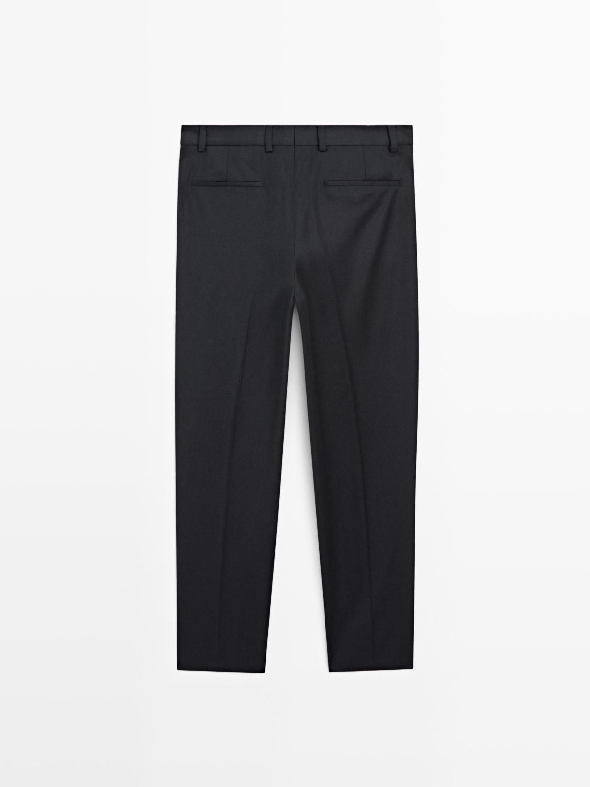 마시모두띠 와이드 플란넬 울 혼방 다트 팬츠 2808/880 NAVY BLUE 이미지 7