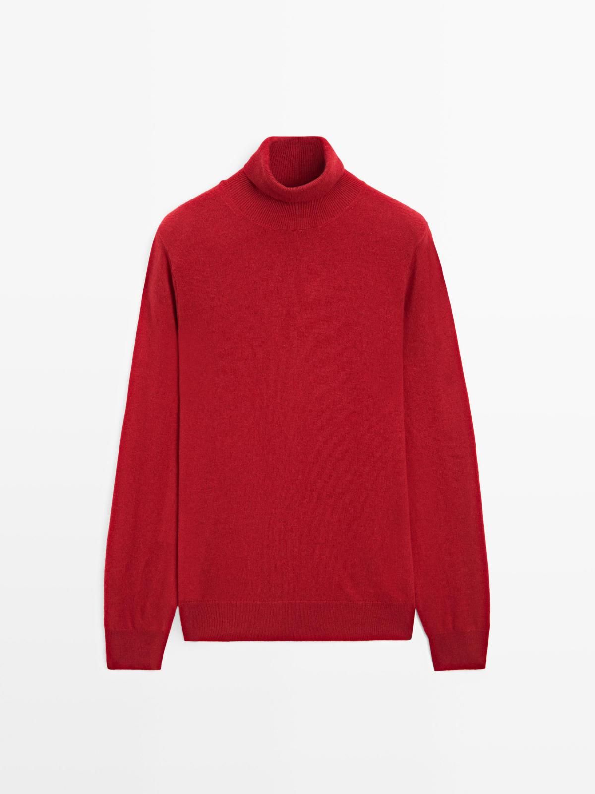 마시모두띠 한정판 울 캐시미어 터틀넥 니트 스웨터 0952/880 BRIGHT RED - 메인 이미지