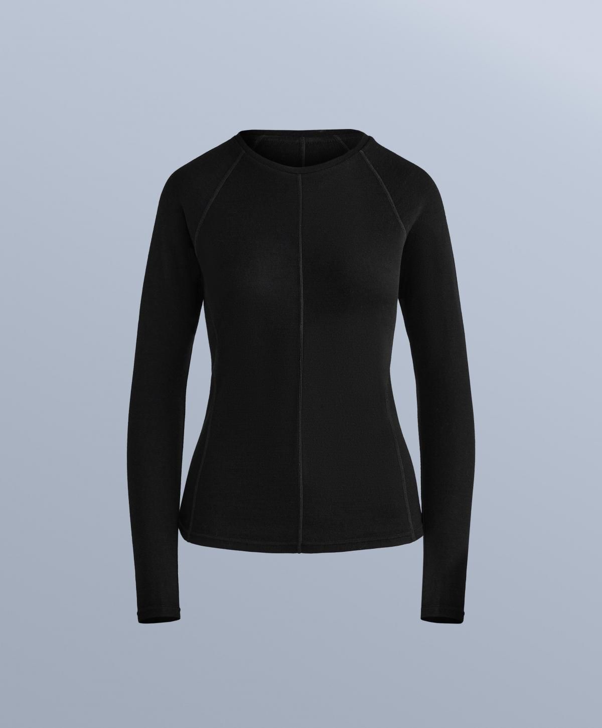 오이쇼 메리노 울 혼방 베이스레이어 티셔츠 0216/974 BLACK - 상품 이미지