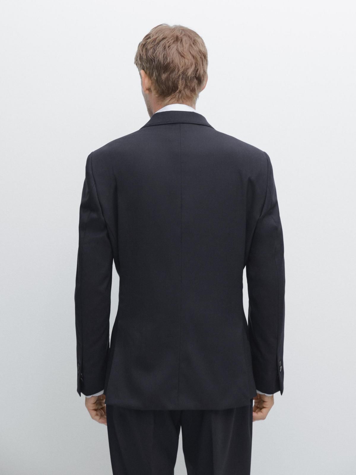마시모두띠 테크니컬 울블렌드 테일러드 재킷 3502/502 NAVY BLUE - 상세 이미지 3