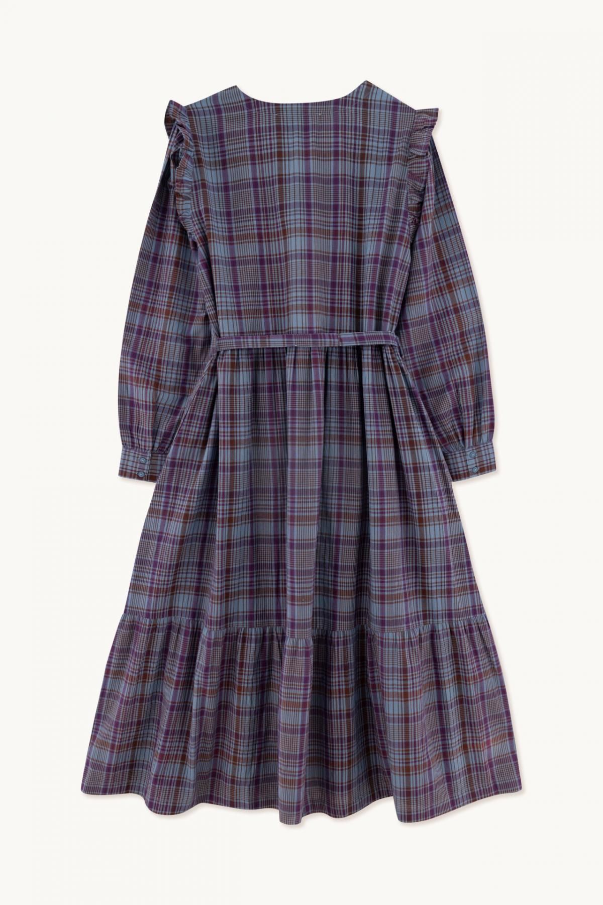 타이니코튼 체크 브이넥 미디 원피스 AW23-656M26 ONE COLOR - 상세 이미지 2