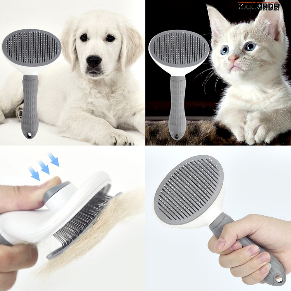 애견빗 고양이 털 제거 갈이 고양이 브러쉬 털빗 커브형 둥근모 펫브러쉬 - 상품 이미지