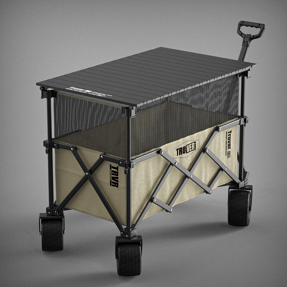 트루버 캠핑 웨건 접이식 카트 폴딩 캠핑용 캐리어 광폭타이어