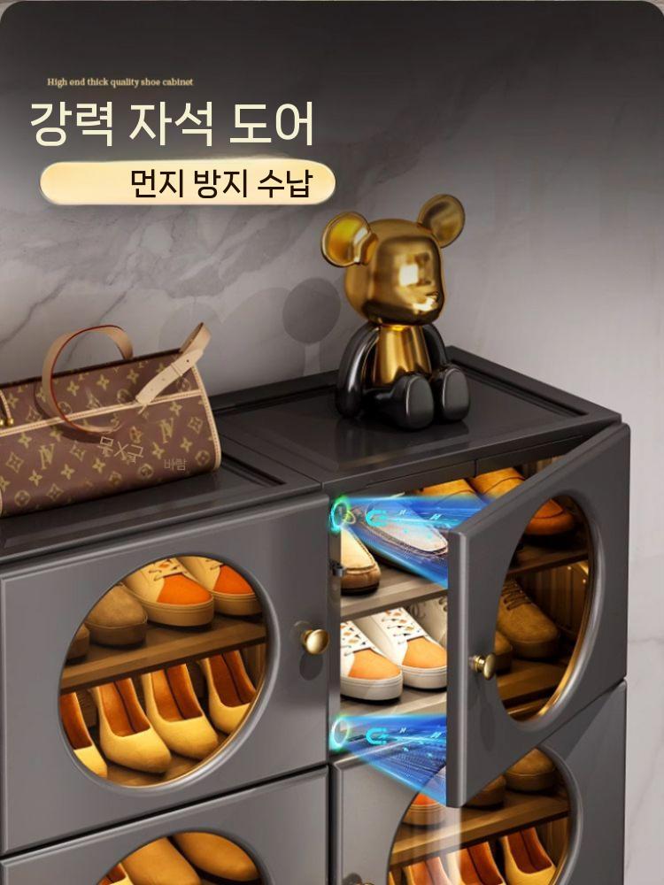 차량용 신발장 수납함 storage 트렁크 보관함 차박 1열 그레이 1열 6단 - 상세 이미지 5