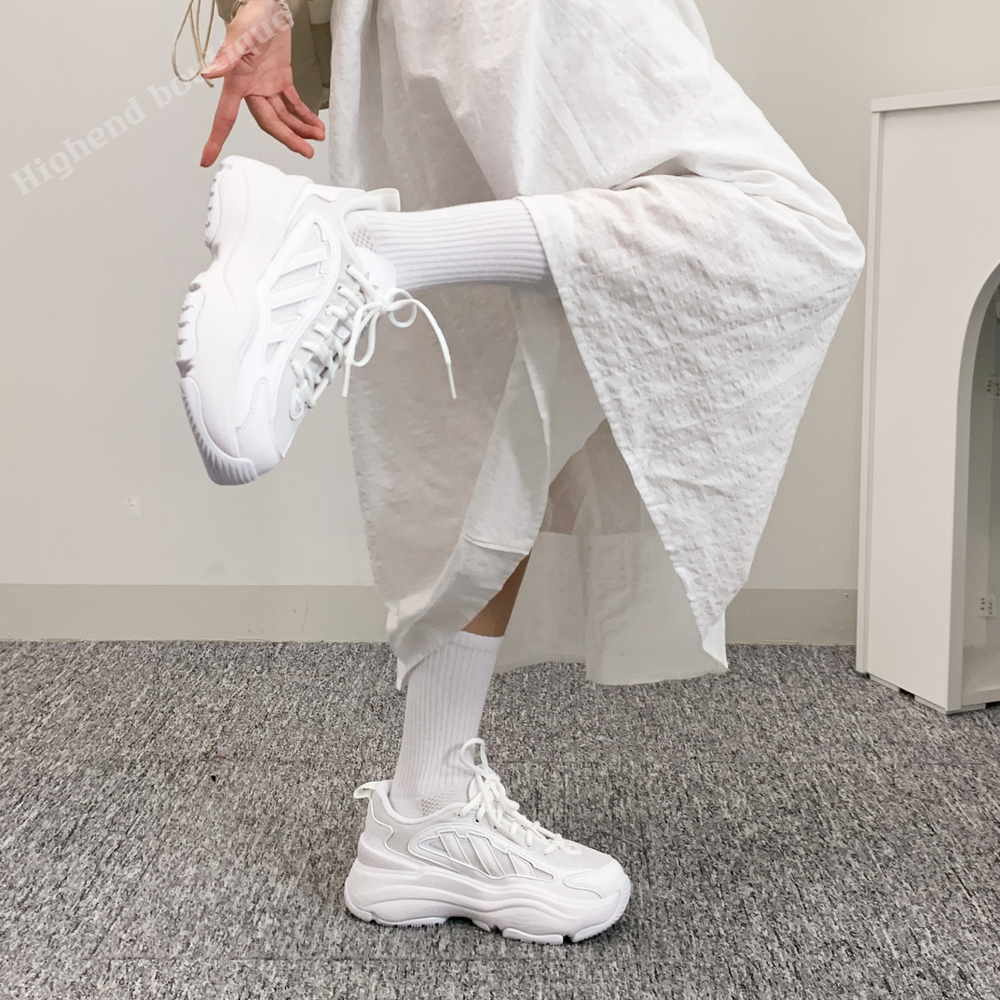 아디다스 오즈가이아 여성 키높이 굽높은 어글리슈즈 운동화 화이트, 230