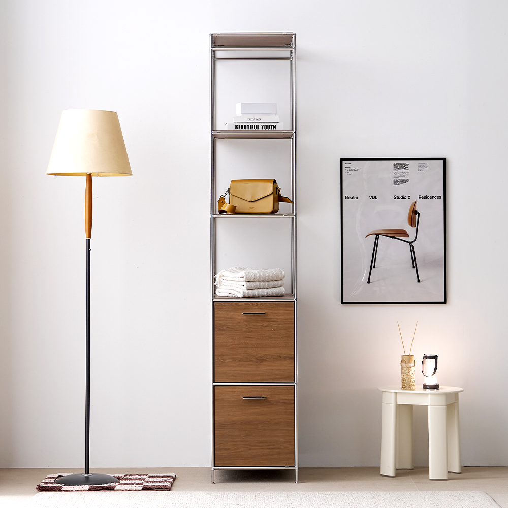 세렌핏 400 2단 서랍 옷장 모듈 미드센츄리 선반 서랍장 멀티 시스템 헹거 - 상세 이미지 3