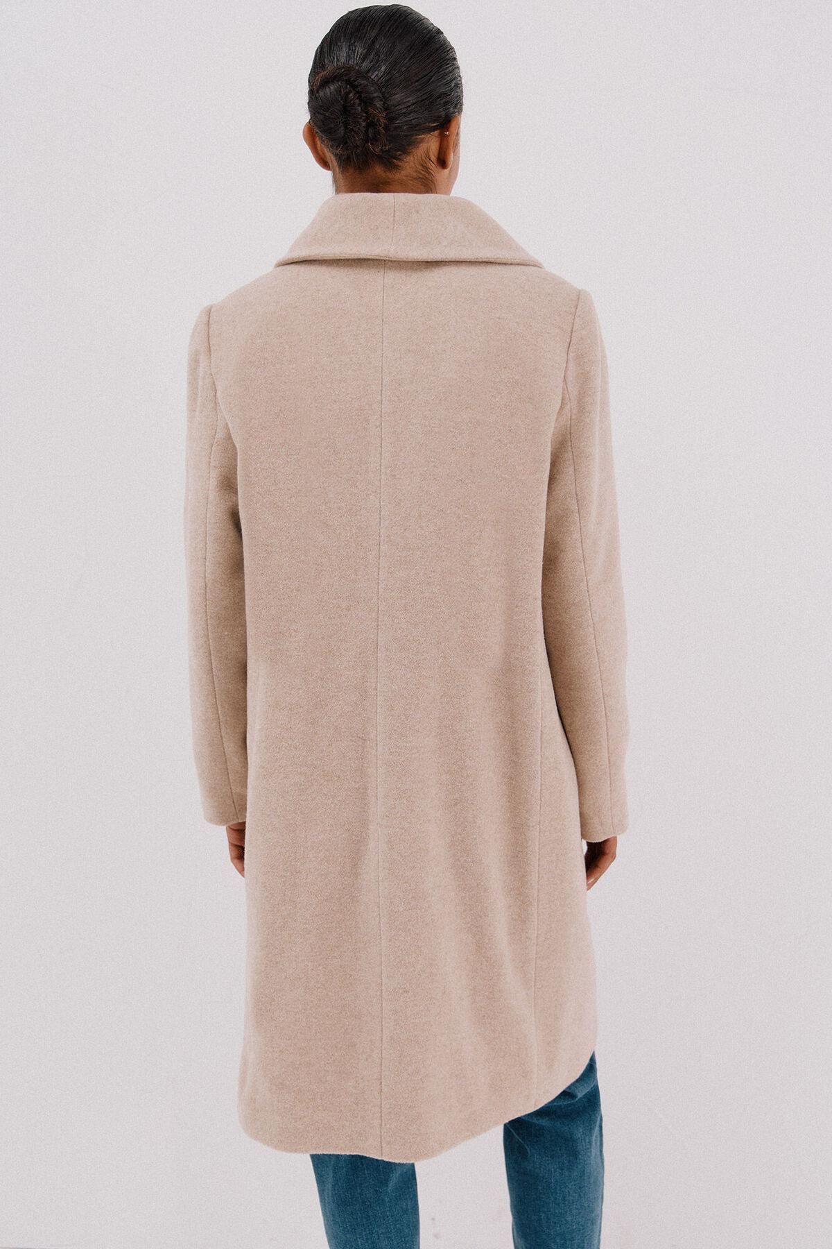 꼬르떼피엘 퍼 디테일 롱 코트 탈부착카라 클래식 6502134 BEIGE - 상세 이미지 4