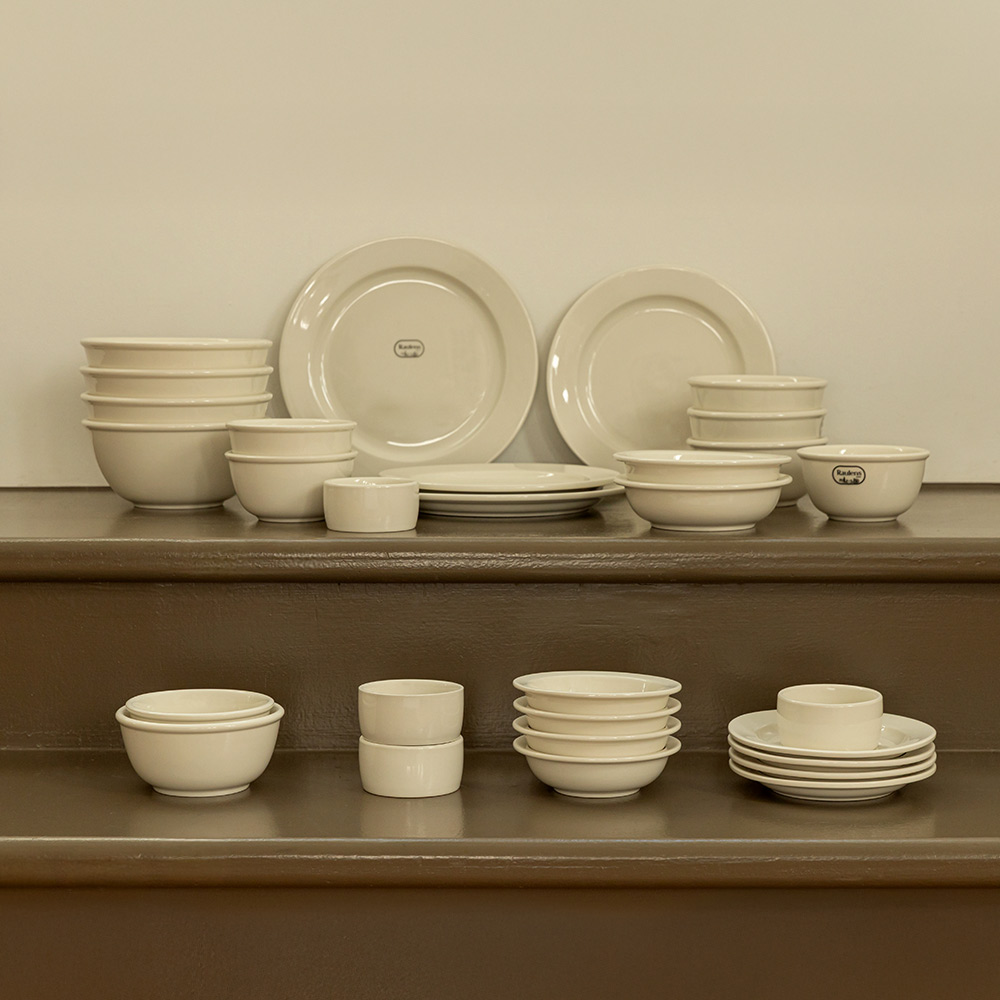 로렌스 크림화이트 4인 도자기 그릇세트 30P 신혼 식기세트