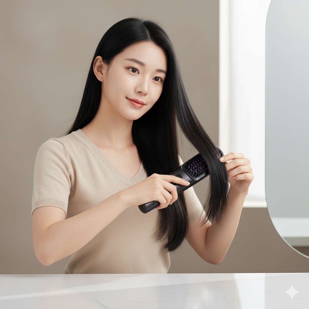 무선 빗 고데기 뿌리 볼륨 남자 다운펌 고대기 차이슨 앞머리 휴대용 여행용 프리볼트 옆머리 - 상세 이미지 2