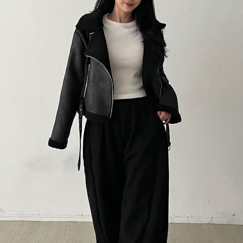 스웨이드무스탕 여성무스탕 - 상세 이미지 5