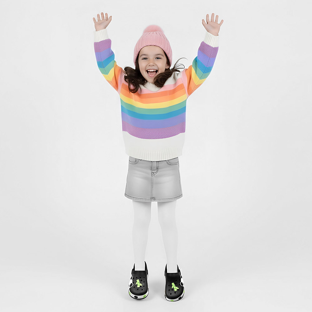 PWX키즈 레이온 라이팅 공룡 팬더 동물 EVA 아동 방한 샌들 블랙, 160 - 상세 이미지 3