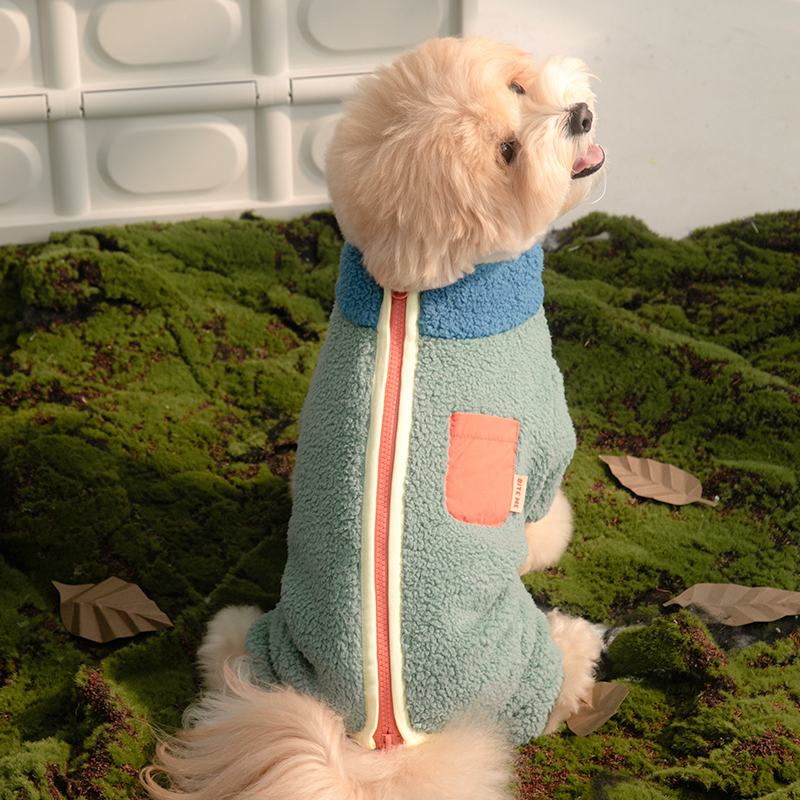 바잇미 강아지후리스 바람막이 강아지플리스 점퍼 잠바