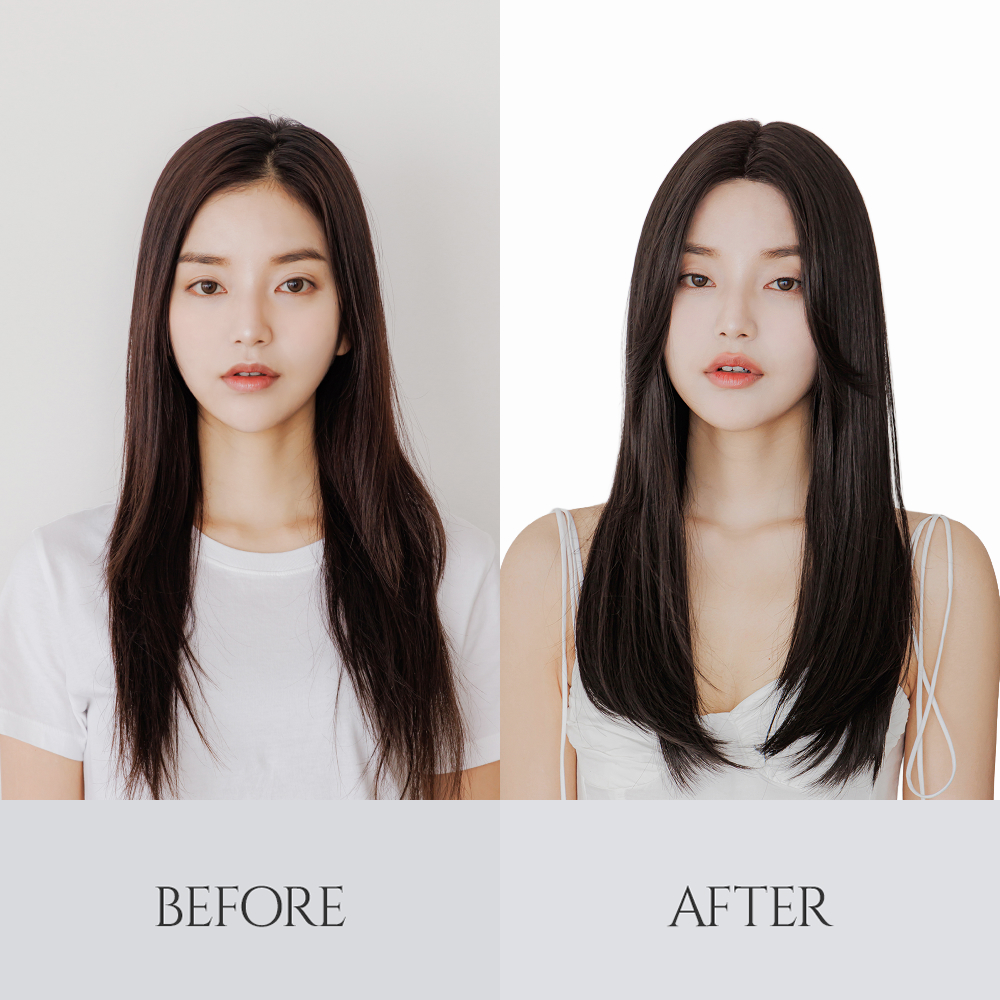 수제통가발 에리카 세미롱 볼륨 생머리 여자가발 이미지 7