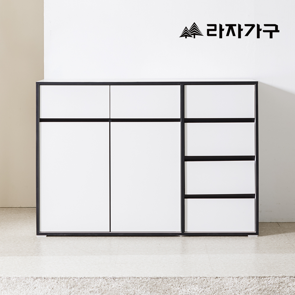 라자가구 모아 E0 모듈 거실 침실 다용도 6칸 서랍 수납장 1200 - 상품 이미지