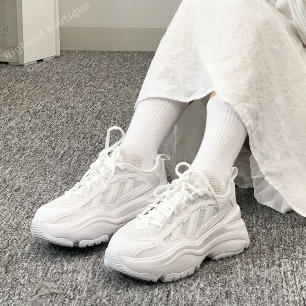 아디다스 오즈가이아 여성 키높이 굽높은 어글리슈즈 운동화 화이트, 230