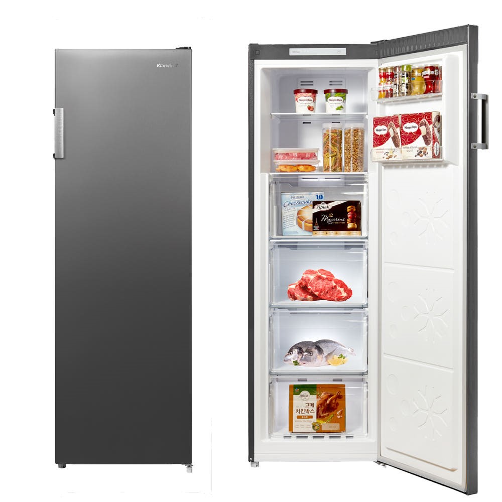 캐리어 스탠드 냉동고 206L 실버메탈 CFTN206MSM