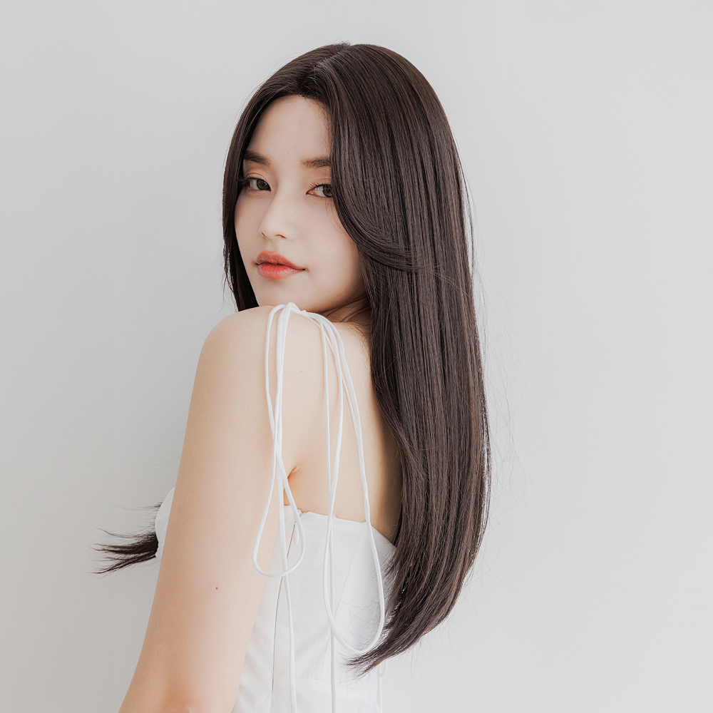 수제통가발 에리카 세미롱 볼륨 생머리 여자가발 - 상세 이미지 5
