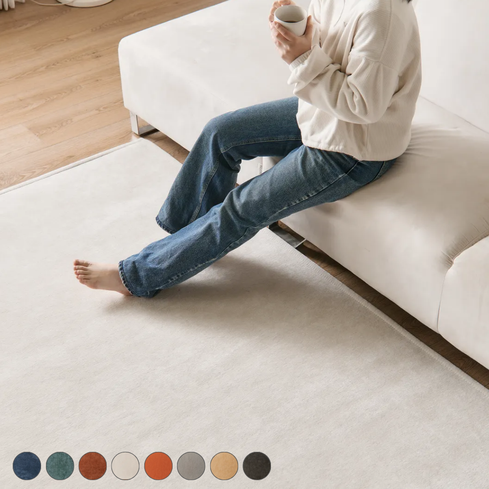 8컬러 14사이즈 포인트 방수러그 주문제작 카페트 크림아이보리, (사각)200x300cm