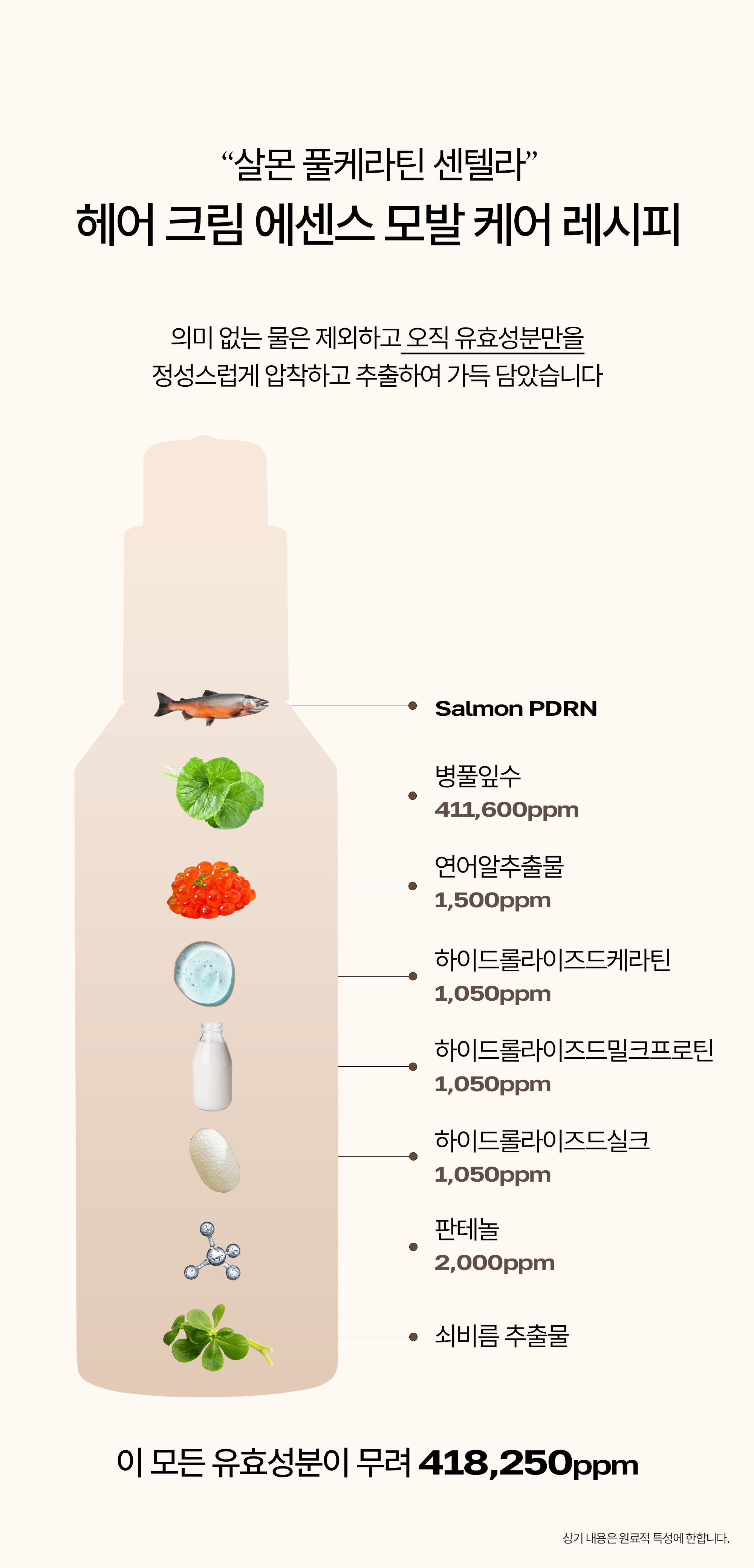 korean salmon pdrn keratin hair essence