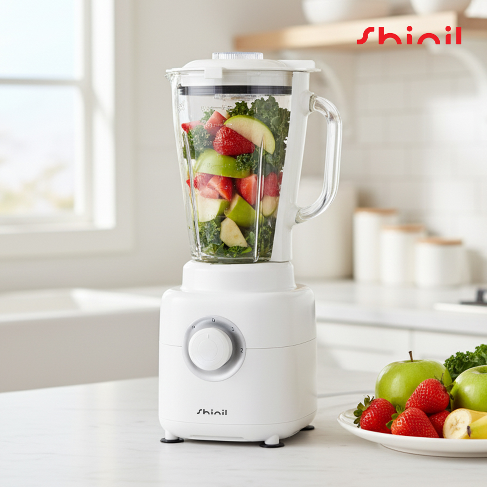 [26년형] 신일 믹서기 소형 미니 블렌더 유리 가정용 과일 주스 이유식 8중칼날