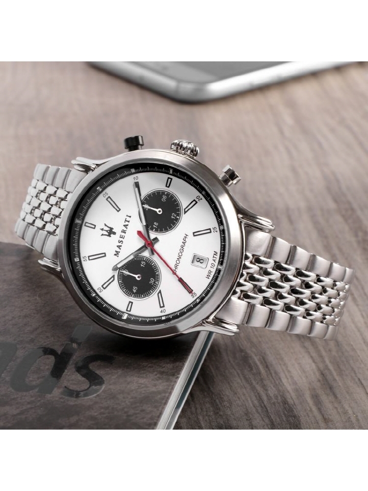 [Italian Design] 마세라티 남자 RACING 메탈 클래식 손목 패션 방수 아날로그 야광시계 블랙