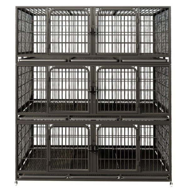 프리미엄 초대형 호텔장 강아지 애견 반려동물 반려견 펫샵 95일층 95x65x68cm 검정색 - 상품 이미지