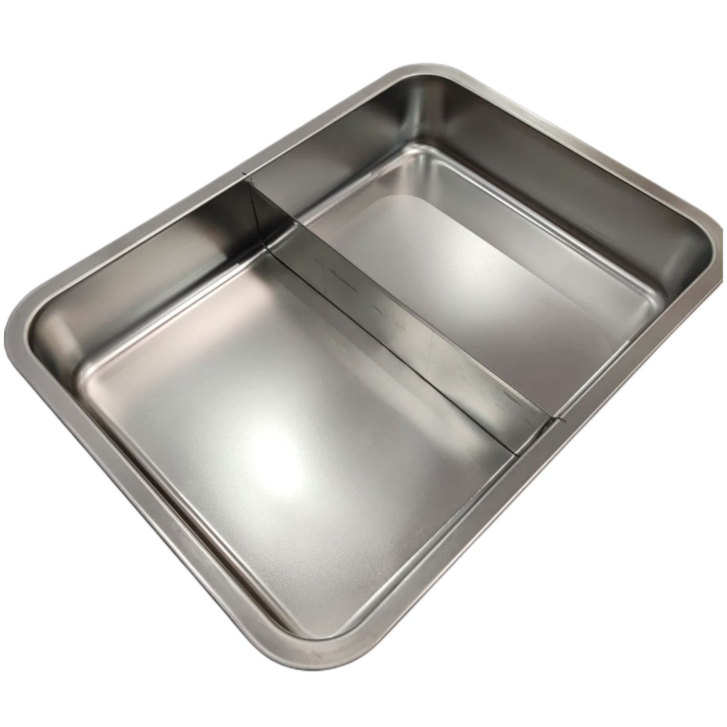 재료소분 스테인레스 스탠 사각형 칸막이 바트 분리 30x40 깊이 7cm - 상품 이미지
