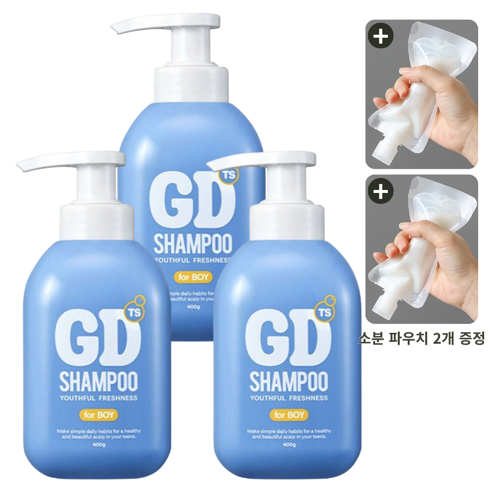 TS 지디 샴푸 포보이 + 소분 파우치 400g, 3개 - 상세 이미지 4