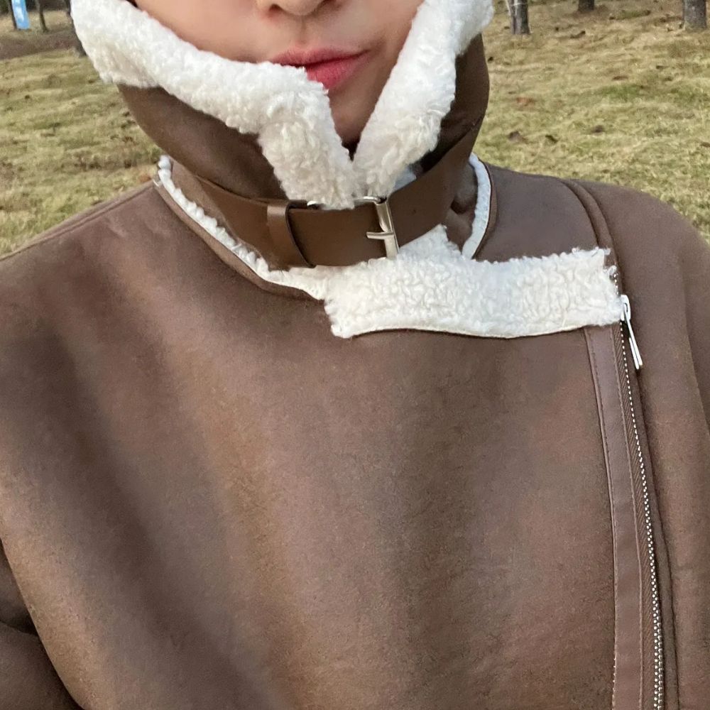 스웨이드무스탕 여성무스탕 - 상세 이미지 4