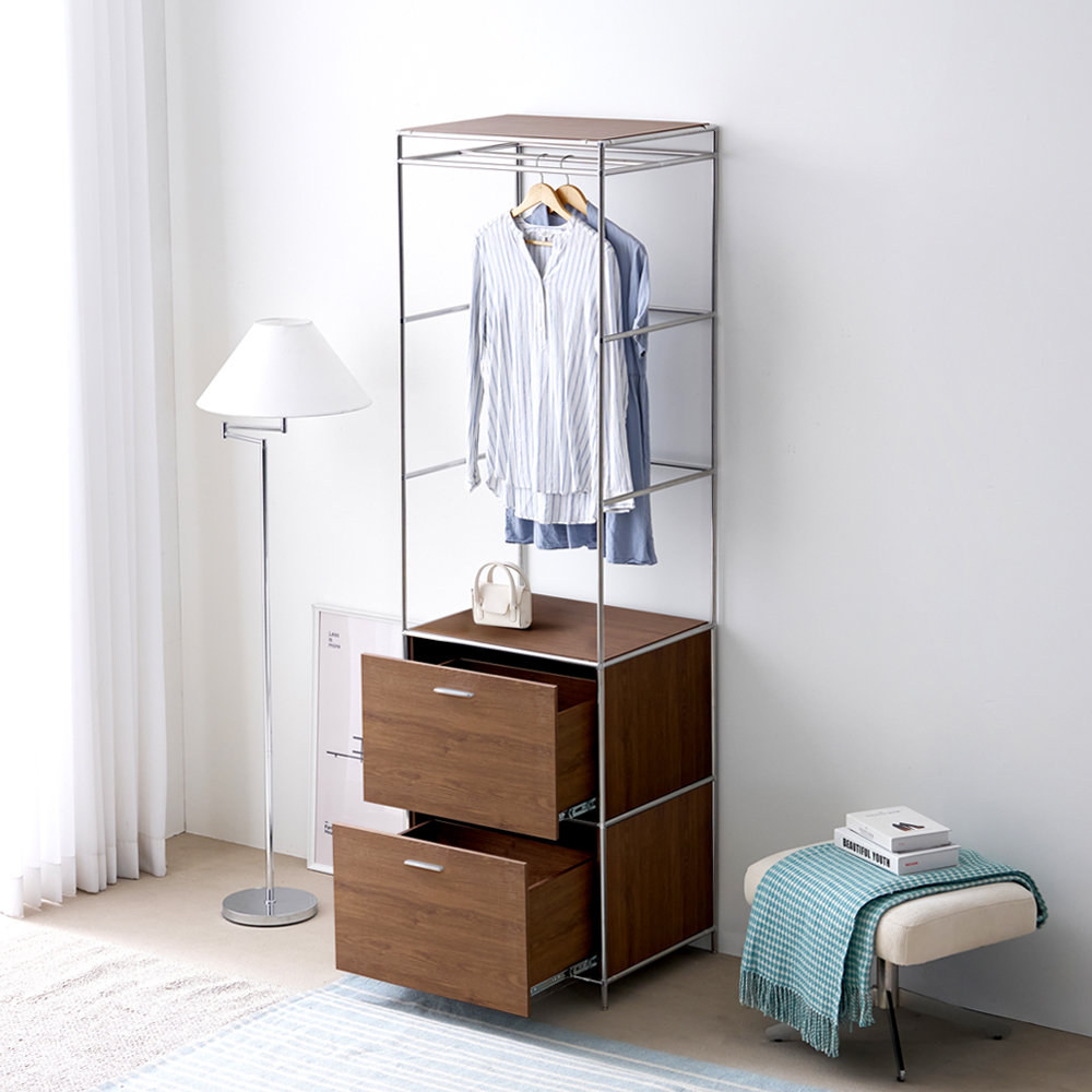 세렌핏 600 1단 2단 서랍 옷장 모듈 미드센츄리 선반 서랍장 멀티 시스템 헹거