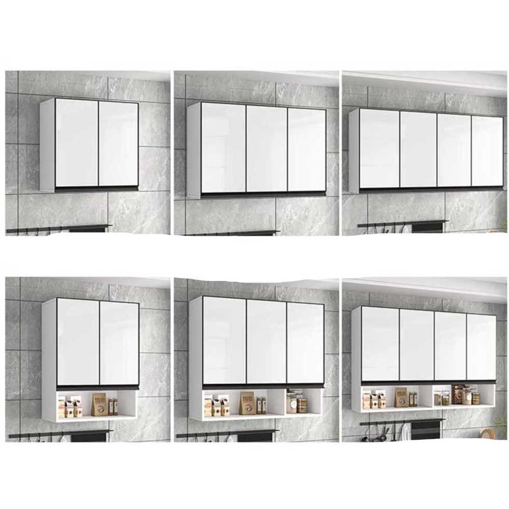상부형 주방 벽부장 수납 인테리어 벽걸이 수납장 90x30x80cm (문 3개) - 상세 이미지 3