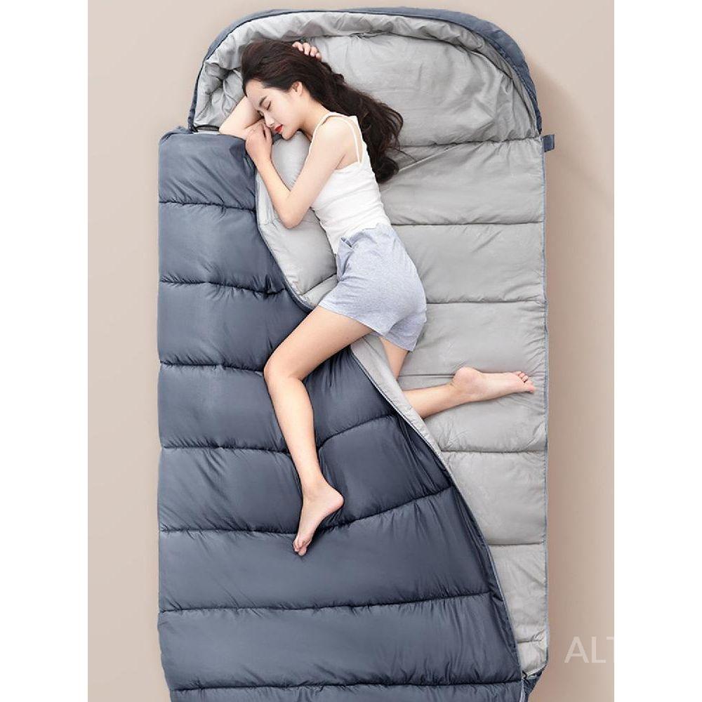침낭 빅사이즈 동계 경량 차박 이불 겸용 와이드 청색 2.5kg - 상세 이미지 2