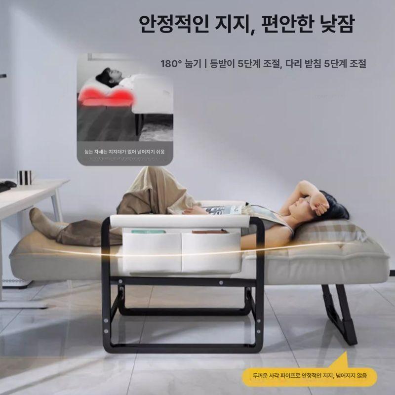 누울 수 있는 의자 접이식 리클라이너 독서 컴퓨터 휴식 안락 체어 - 상세 이미지 4