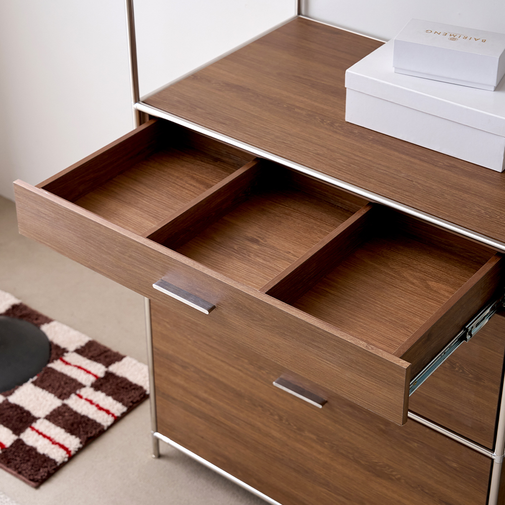 세렌핏 800 1단 2단 3단 서랍 옷장 모듈 미드센츄리 선반 서랍장 멀티 시스템 헹거