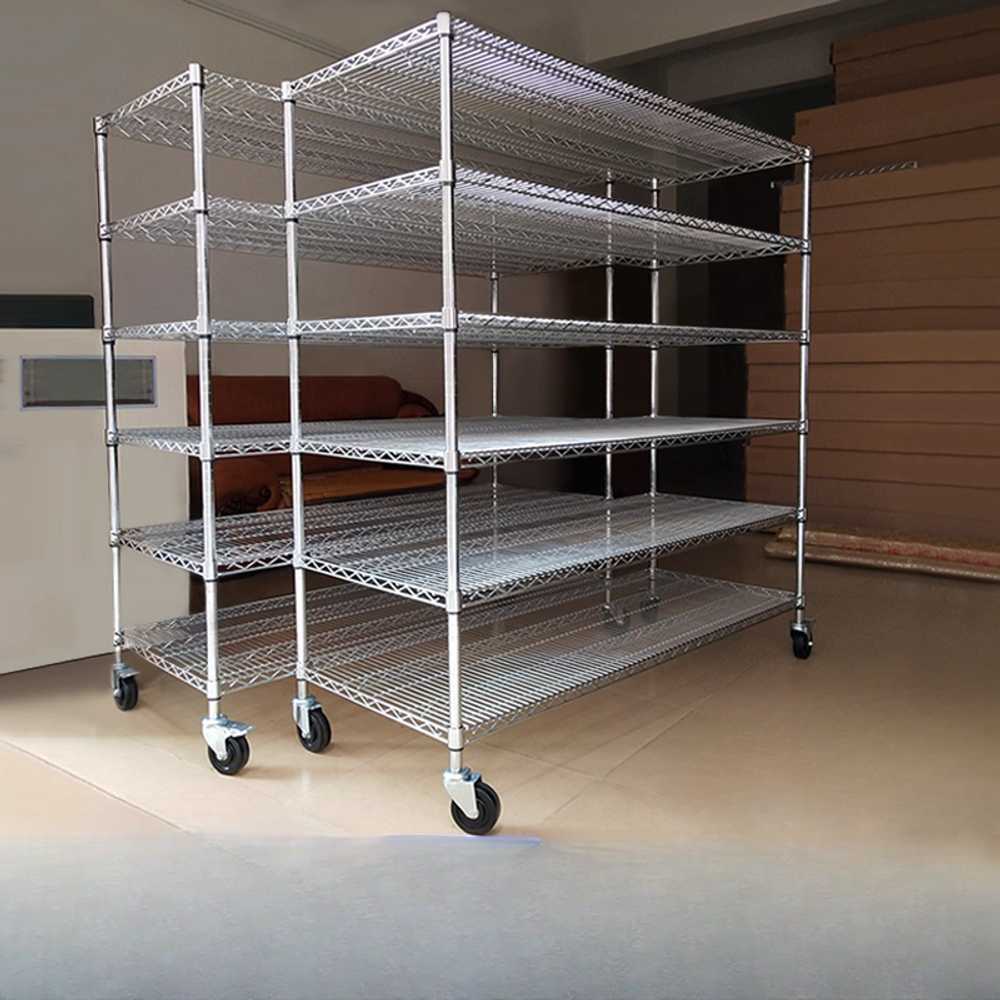 창고용 피킹 카트 바퀴 달린 다용도 수납 이동대 75x35x150cm 4단(휠) - 상세 이미지 2