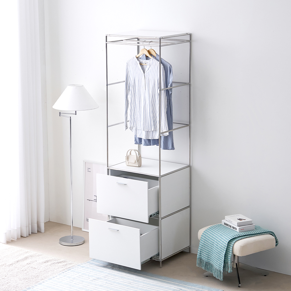 세렌핏 600 1단 2단 서랍 옷장 모듈 미드센츄리 선반 서랍장 멀티 시스템 헹거