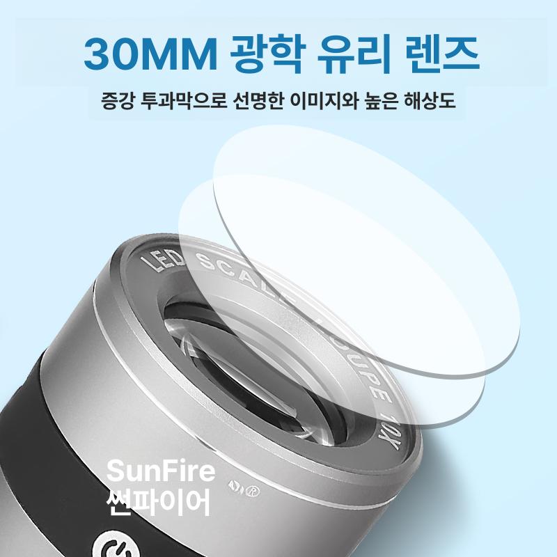 LED 루페 고배율 휴대용 조명 라이트 현미경 돋보기 독서 정밀 눈금 없음 동전 - 상세 이미지 5