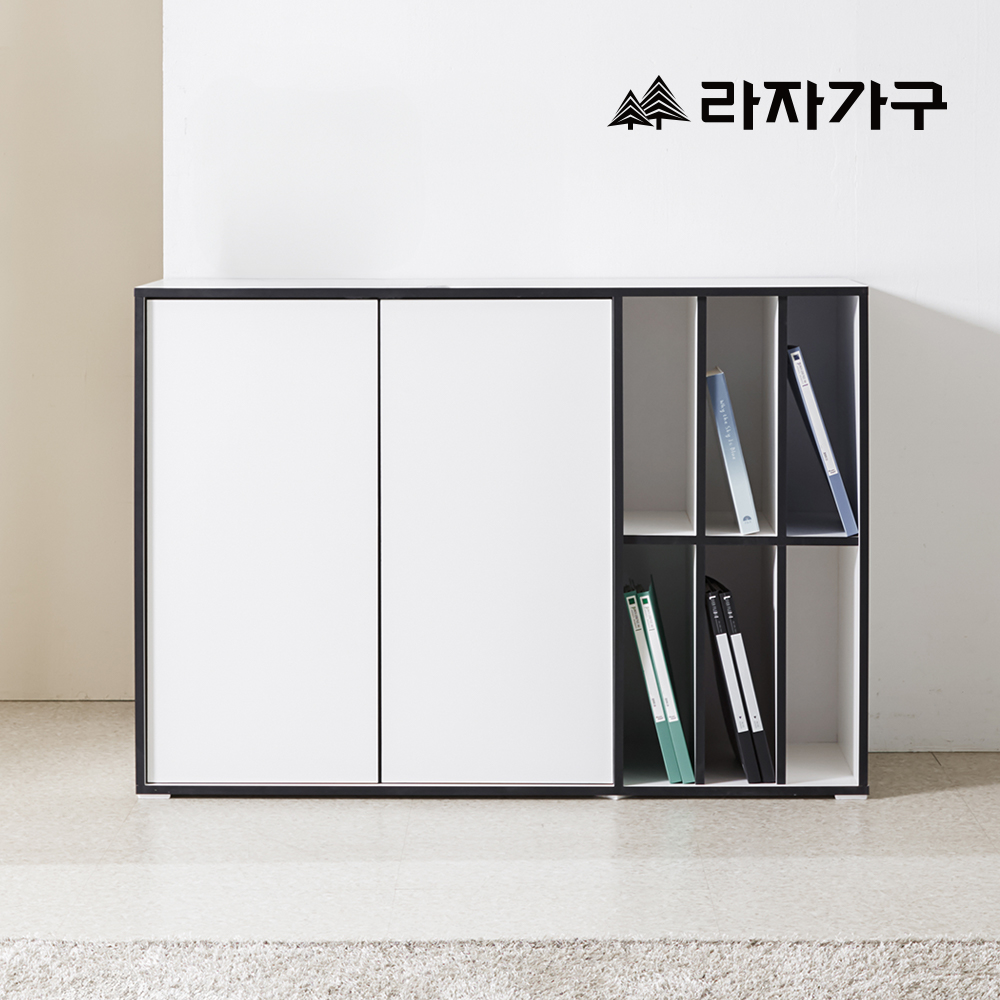 라자가구 모아 E0 모듈 다용도 거실 2단 LP 수납장 1200 - 상품 이미지
